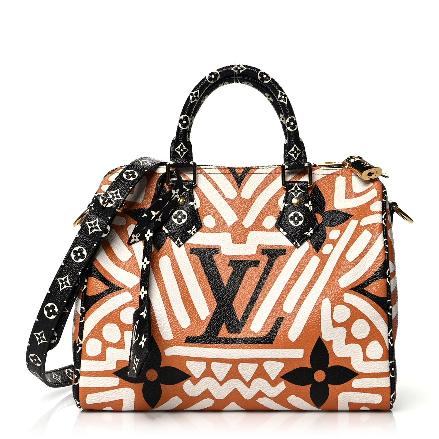 Louis Vuitton Monogram Giant Crafty Speedy Bandouliere 25 Creme Caramel 1 of 11
