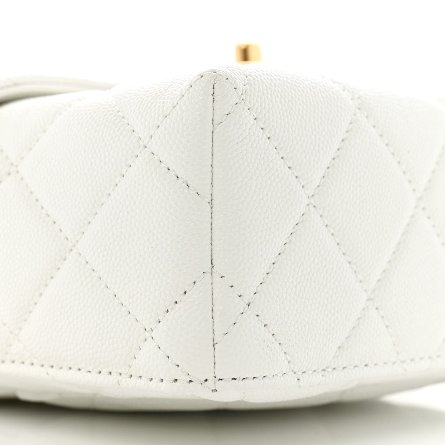 Chanel Caviar Quilted Handy Box Vanity Case White 9 of 12