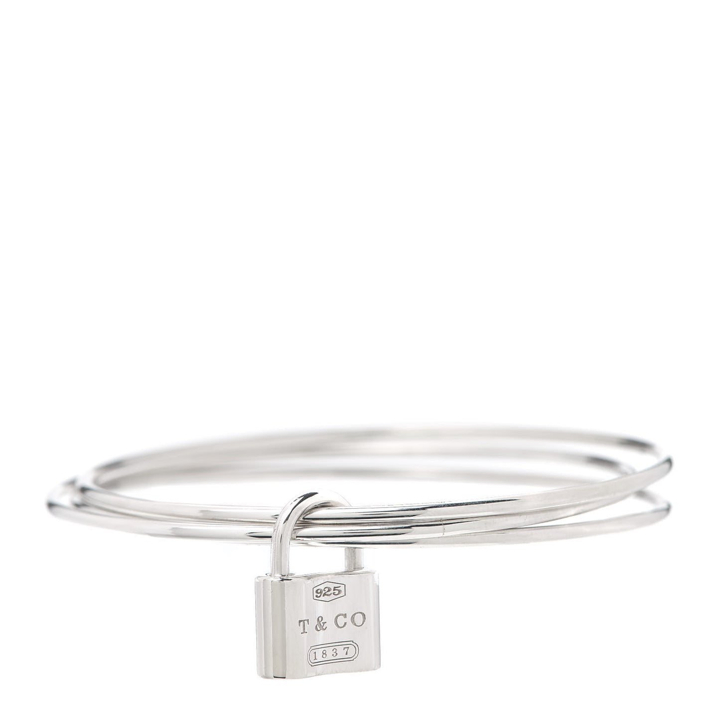 Sterling Silver 1837 Triple Bangle Lock Bracelet