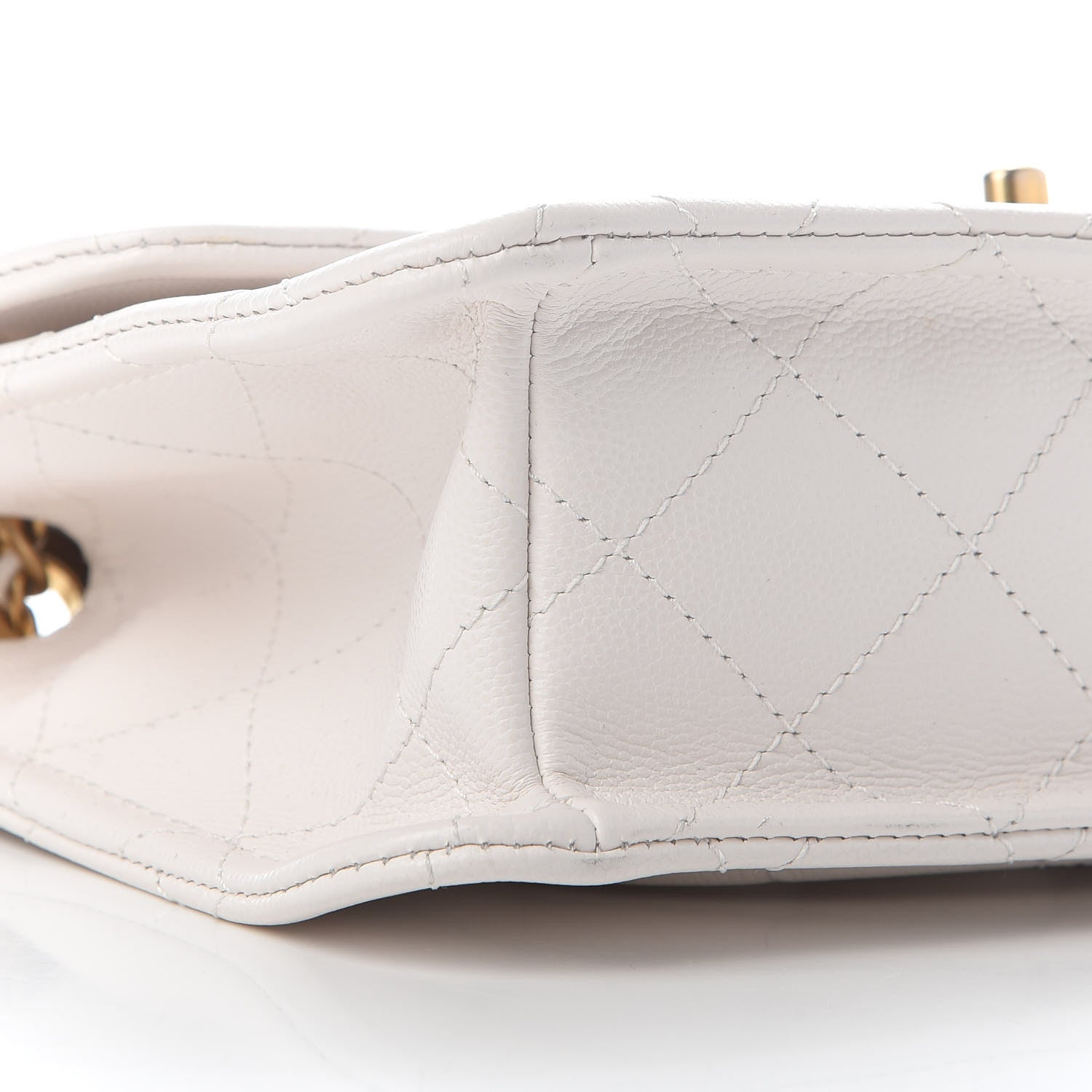 Chanel Caviar Quilted Medium Sweet Classic Flap White 7 of 8