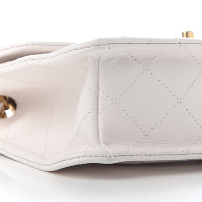 Chanel Caviar Quilted Medium Sweet Classic Flap White 7 of 8
