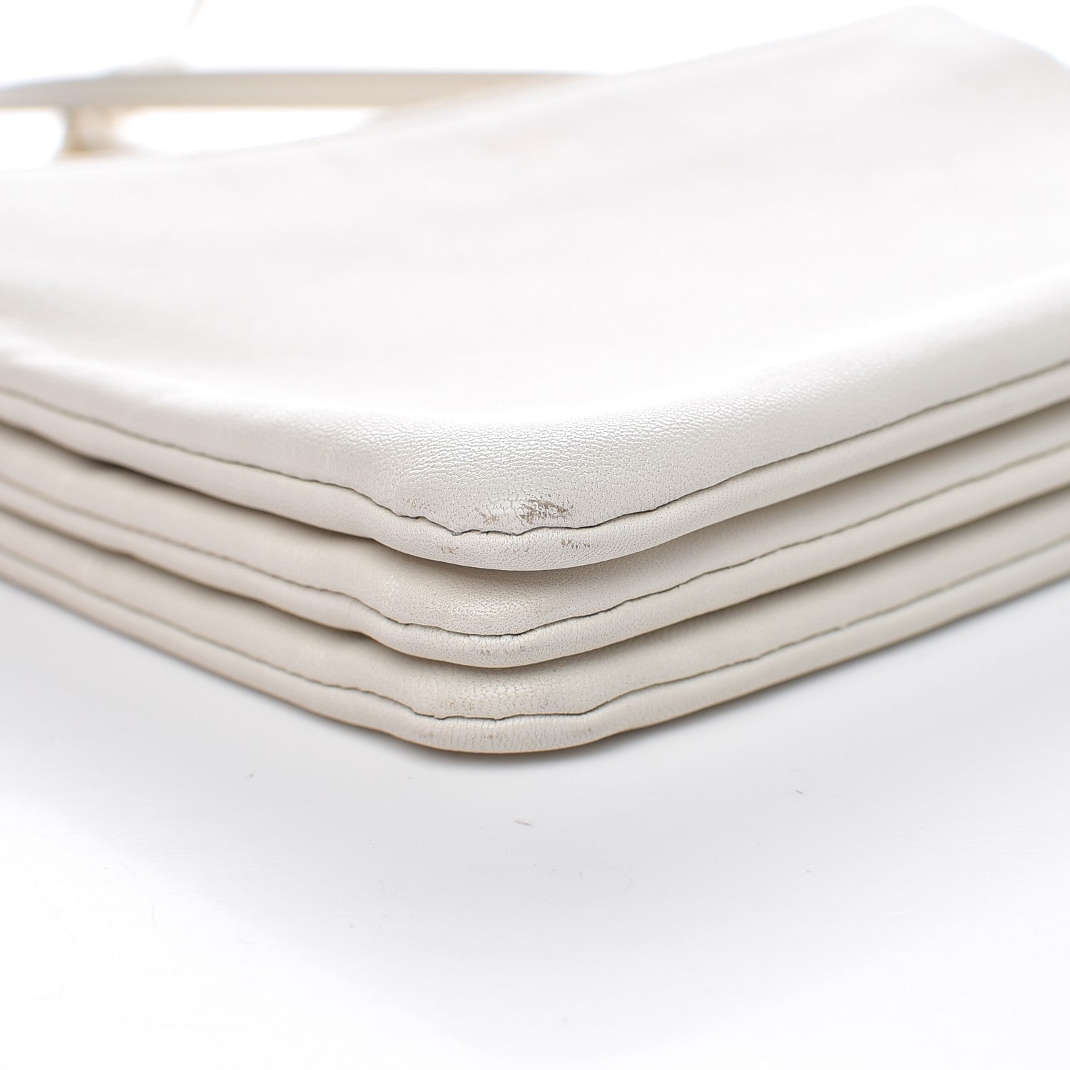 Celine Lambskin Small Trio Crossbody Bag White 21 of 22
