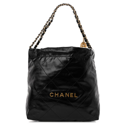 Chanel Shiny Calfskin Quilted Small Chanel 22 Black 3 of 11
