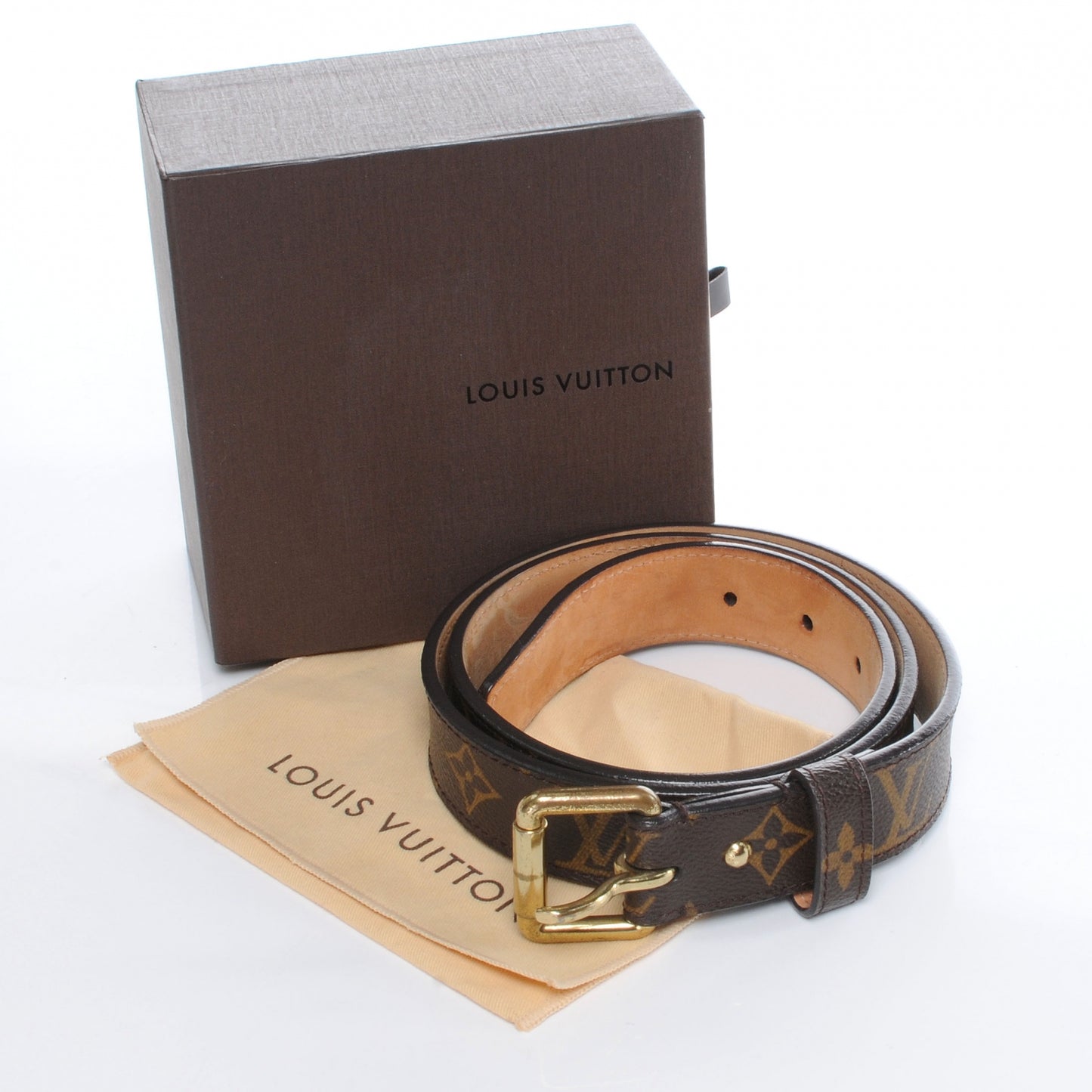 Monogram Belt Gold Buckle 90 36