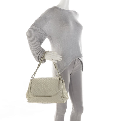 Chanel Caviar Quilted Timeless Accordion Flap Dark White 4 of 11