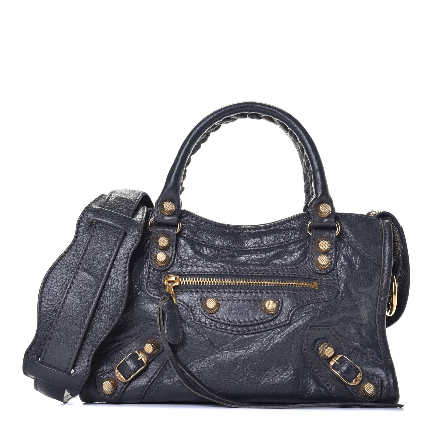 Balenciaga Agneau Giant 12 Gold Hardware Mini City Gris Fossile 1 of 9