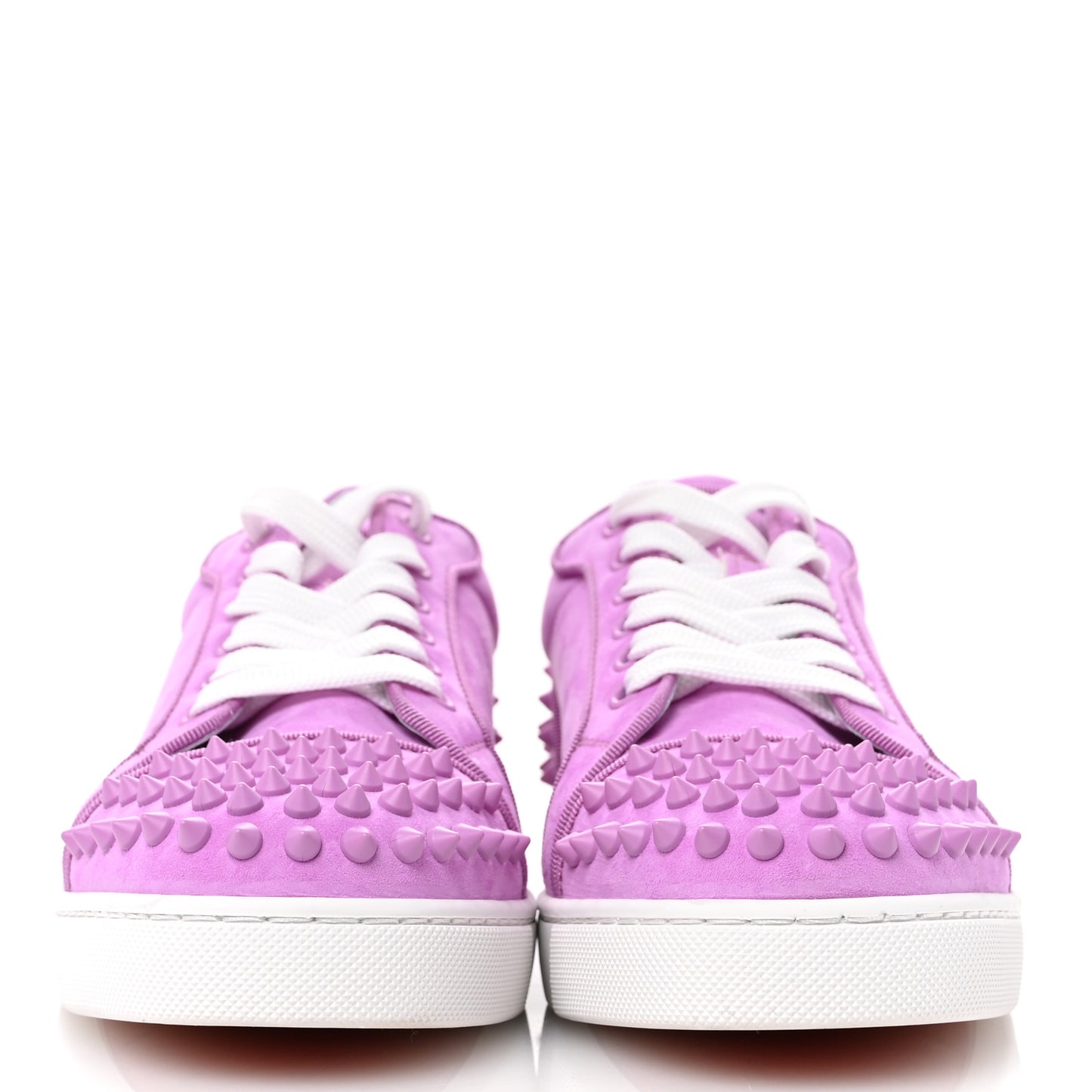 Suede Calfskin Vieira Spikes Womens Orlato Flat Sneakers 38 Lilac