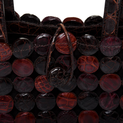 Nancy Gonzalez Crocodile Mini Button Tote Brown 12 of 13