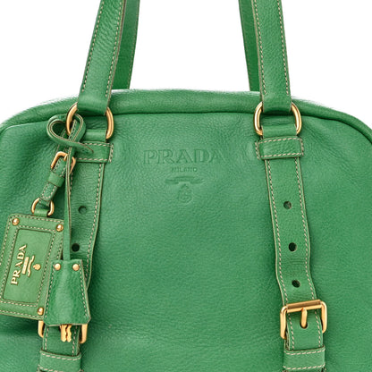 Prada Cervo Logo Embossed Folding Tote Acquamarina 9 of 16
