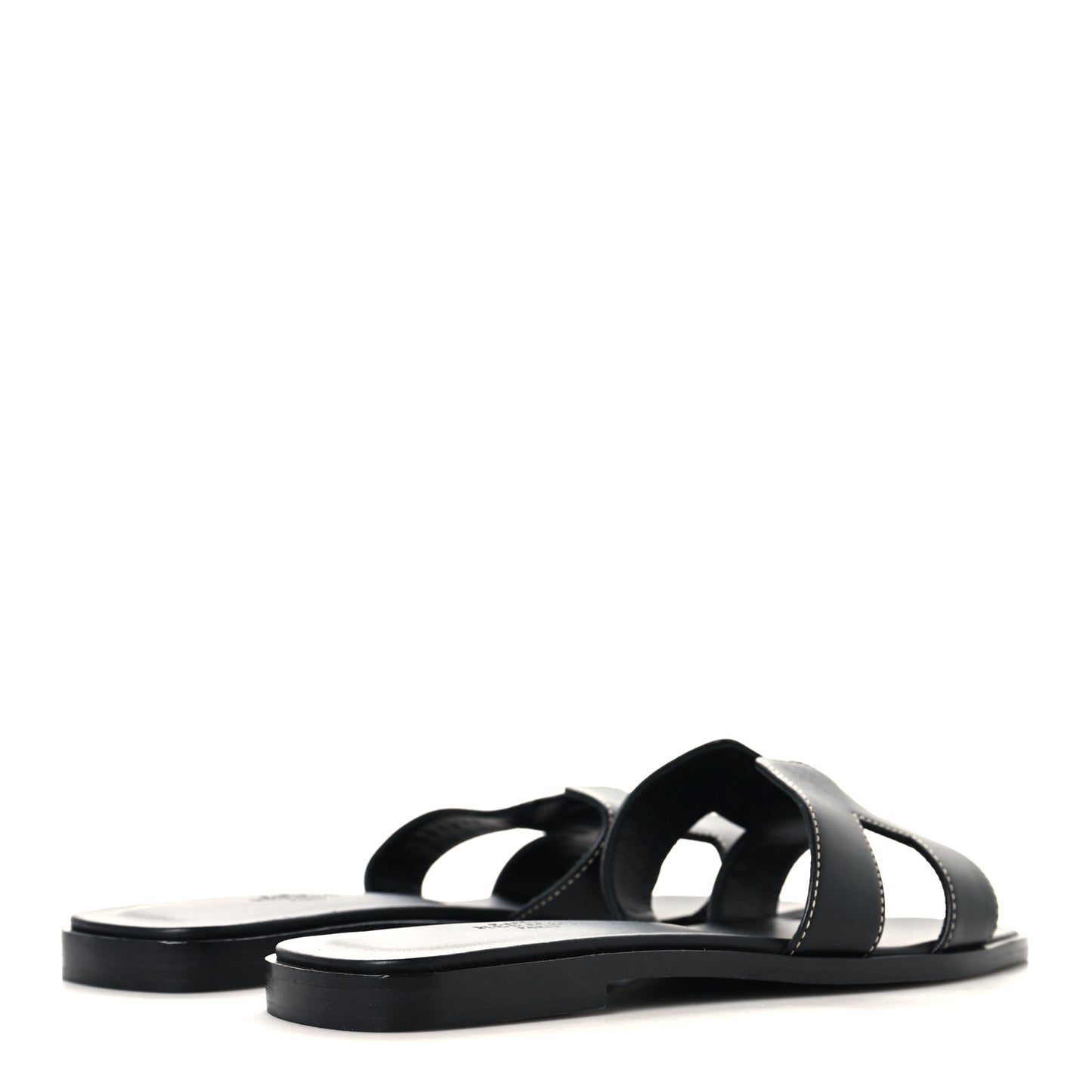 Box Calfskin Oran Sandals 37 Black
