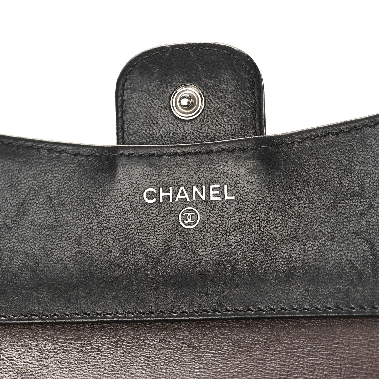 Chanel Lambskin Quilted Small Compact Wallet Black 6 of 11