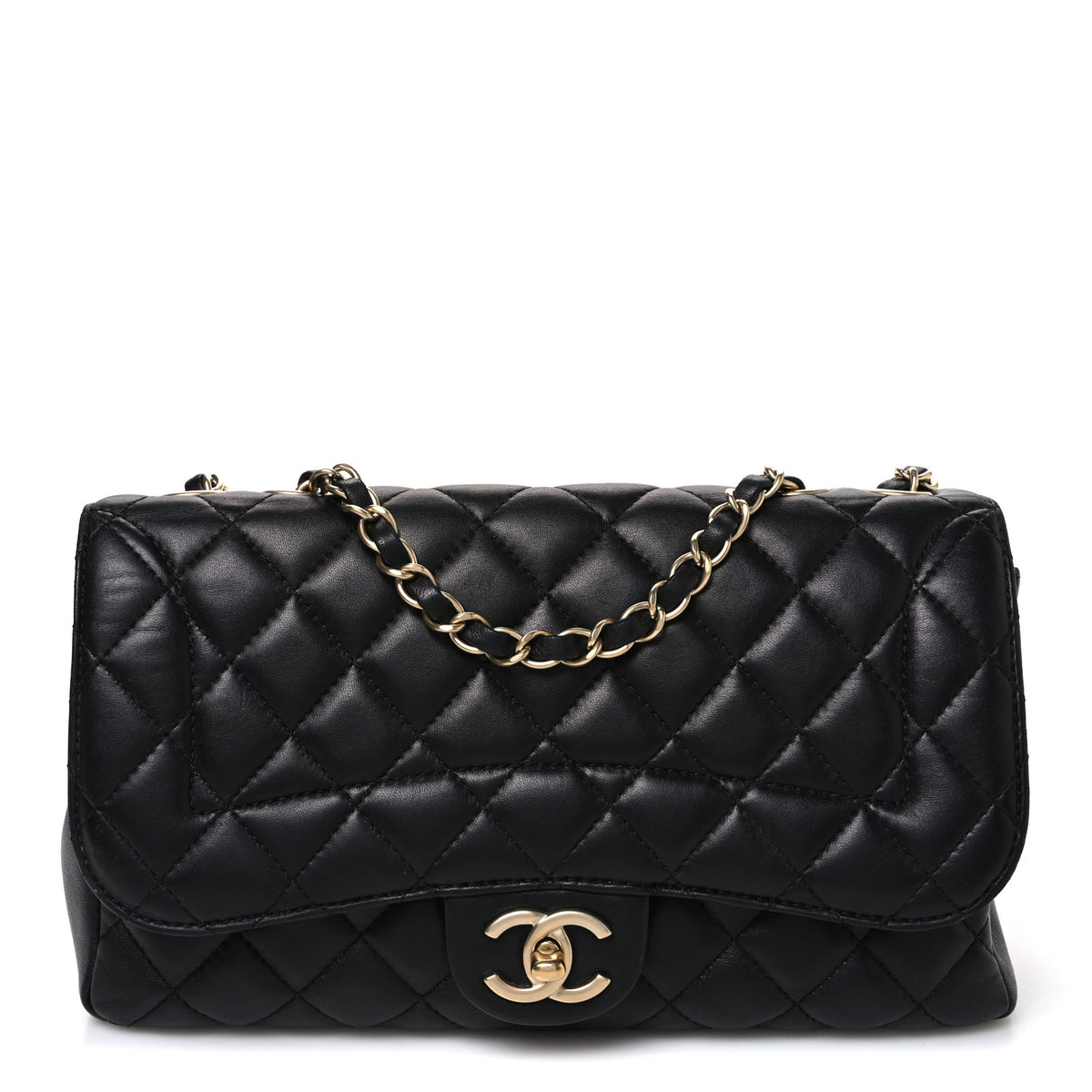 Lambskin Quilted Medium Mademoiselle Chic Flap Black