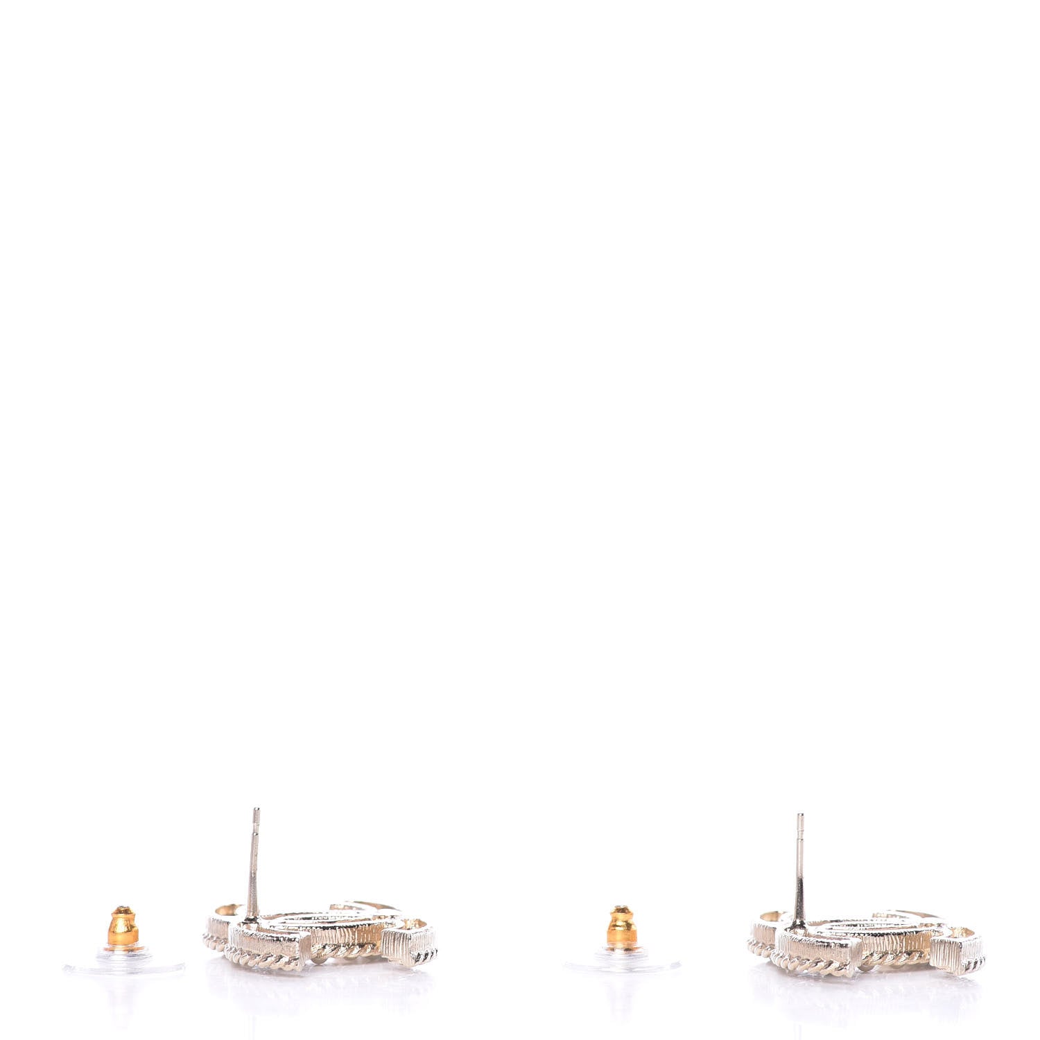 Chanel Pearl Crystal April In Paris CC Earrings Light Gold 2 of 4