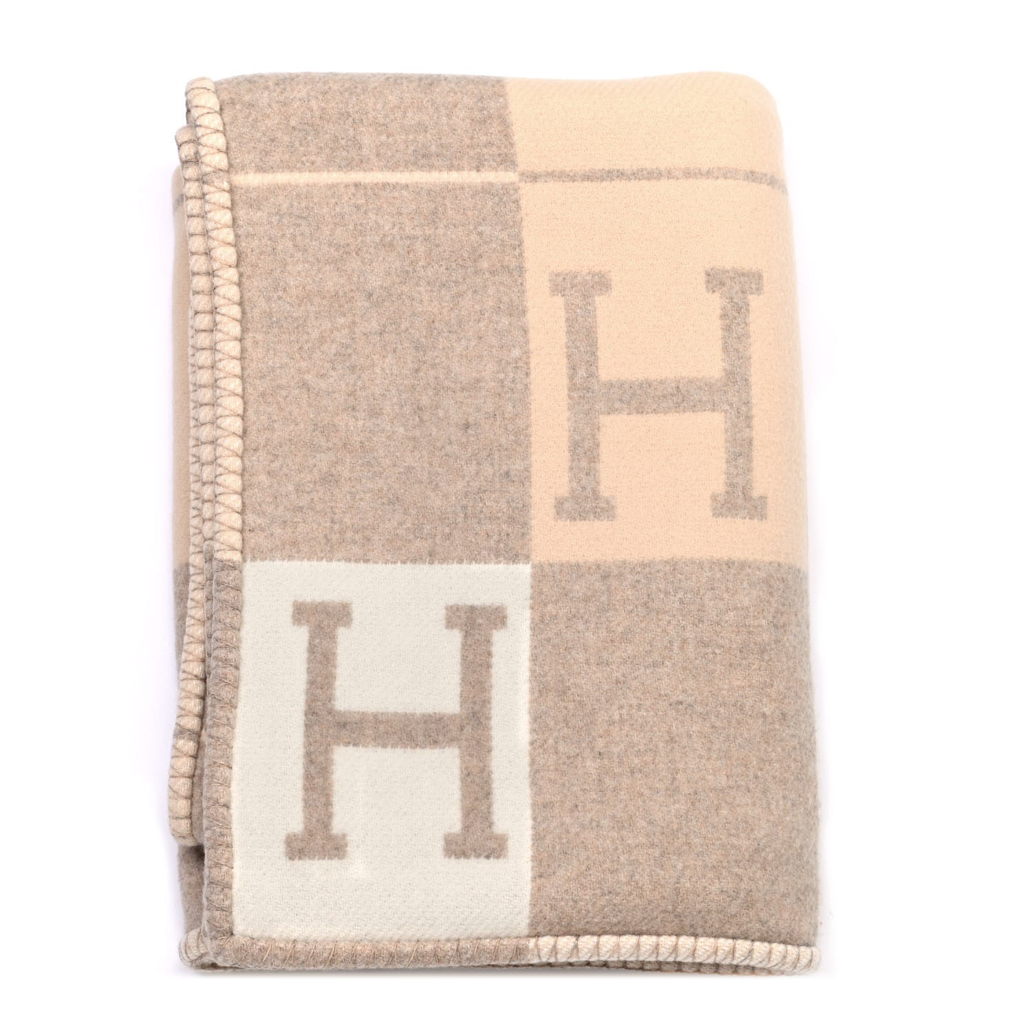 Hermes Wool Cashmere Avalon III Blanket Coco Camomille 1 of 3