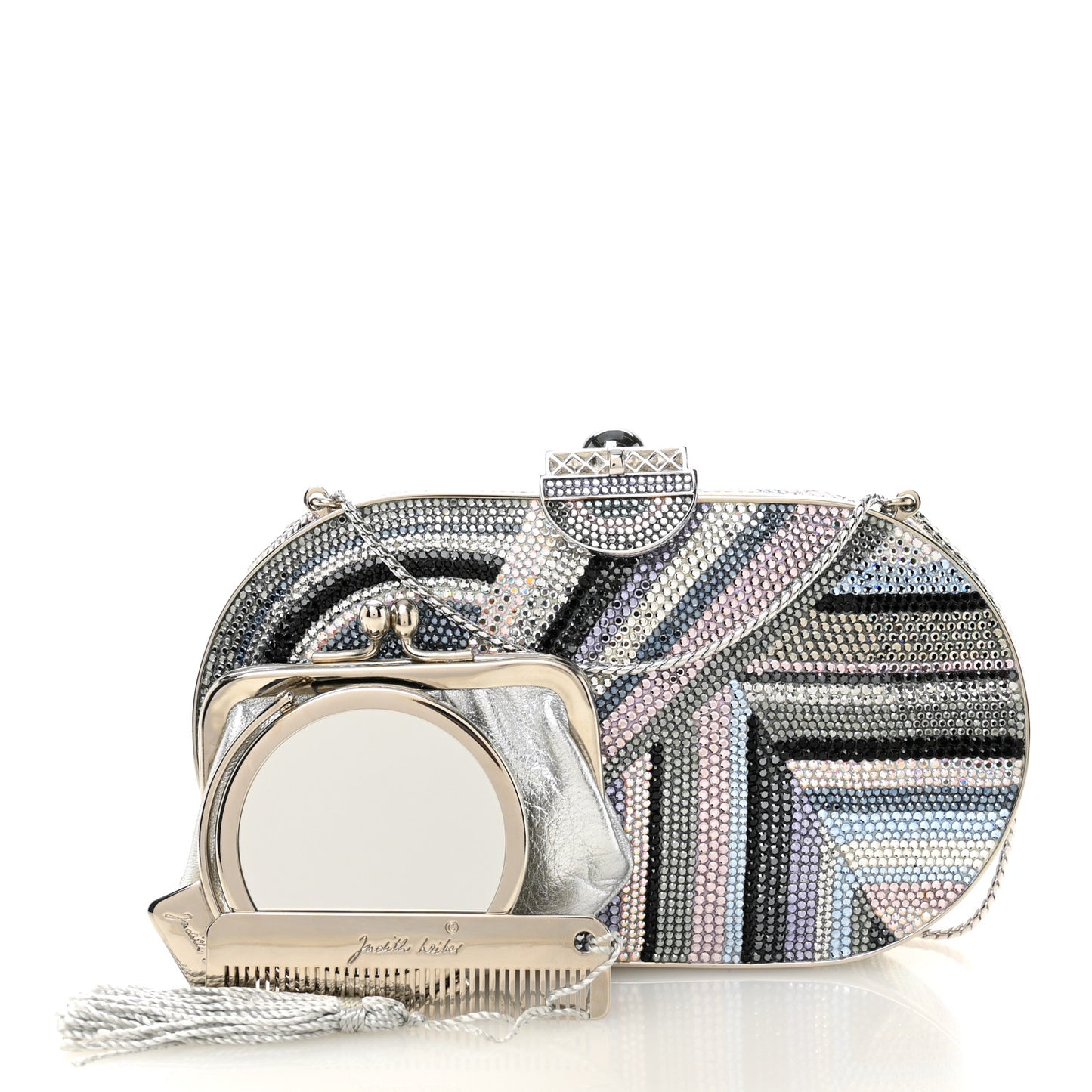 Swarovski Crystal Minaudiere Clutch Multicolor