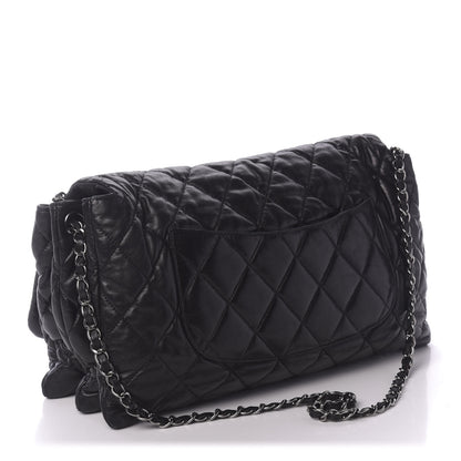 Chanel Lambskin Quilted Maxi Chanel 3 Flap Black 2 of 9