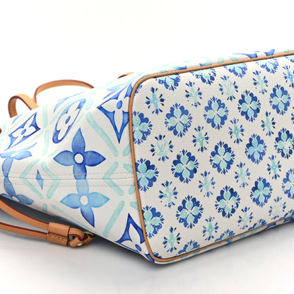 Louis Vuitton Monogram Tiles By The Pool 2.0 Neverfull MM Lagoon Blue 9 of 12