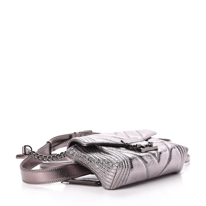 MCM Metallic Calfskin Small Patricia Belt Bag Berlin Silver 5 of 11