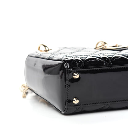 Christian Dior Patent Cannage Mini Lady Dior Black 7 of 9