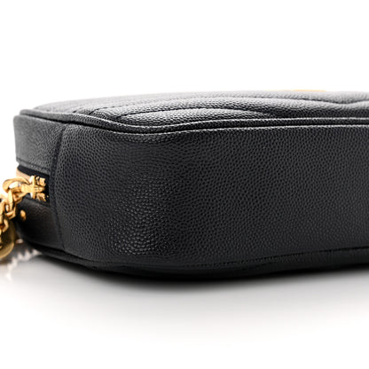 Saint Laurent Grain De Poudre Matelasse Monogram Mini Lou Camera Bag Black 9 of 11