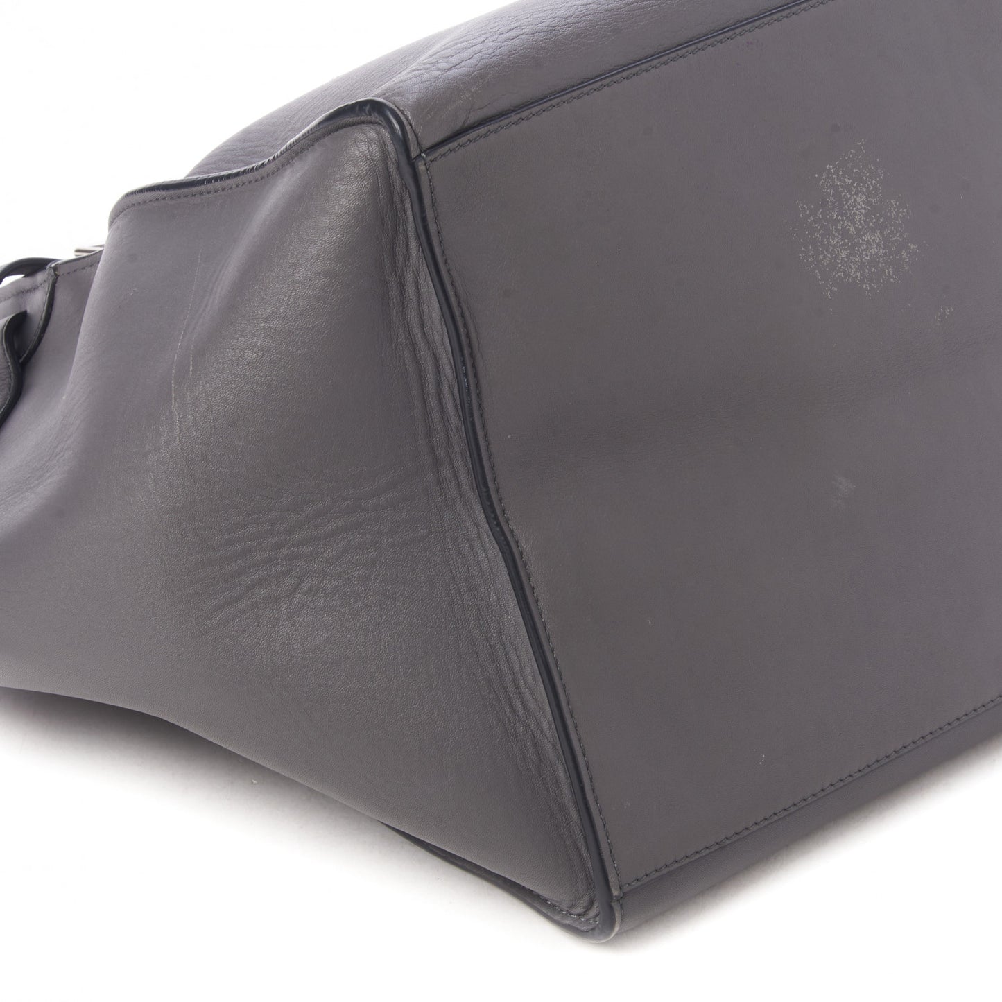 Supple Grained Calfskin Small Big Bag Grey