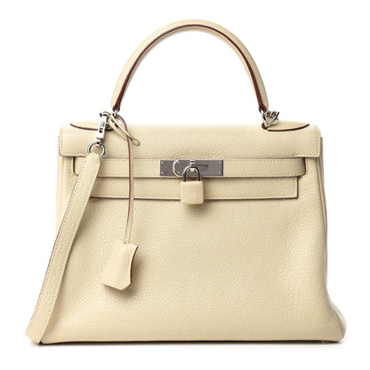 Hermes Taurillon Clemence Kelly Retourne 28 Parchemin 1 of 13