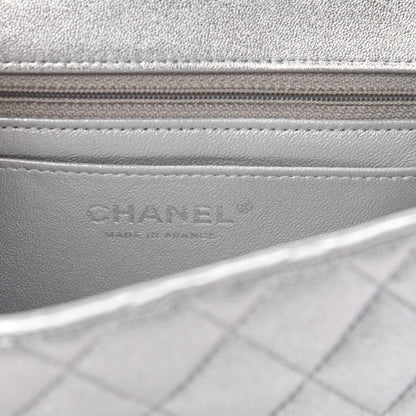 Chanel Metallic Lambskin Quilted Mini Square Flap Silver 8 of 11