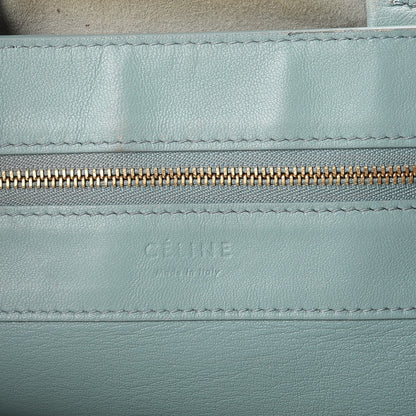Celine Lambskin Vertical Bi-Cabas Blue Black 7 of 21
