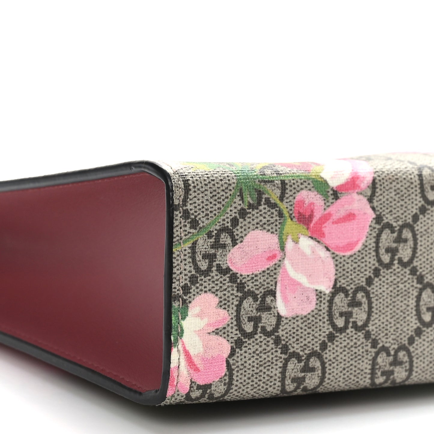 GG Supreme Monogram Blooms Large Cosmetic Case Beige Multicolor Dry Rose