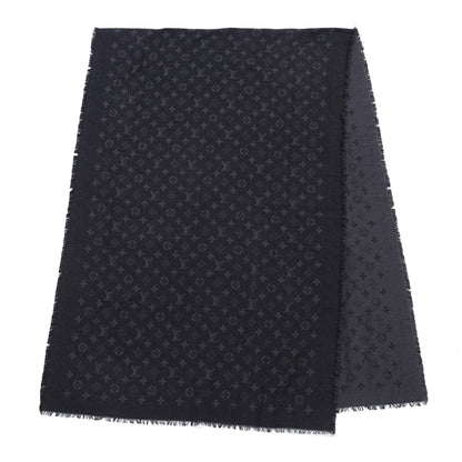 Louis Vuitton Cotton Monogram Shawl Gray 1 of 5