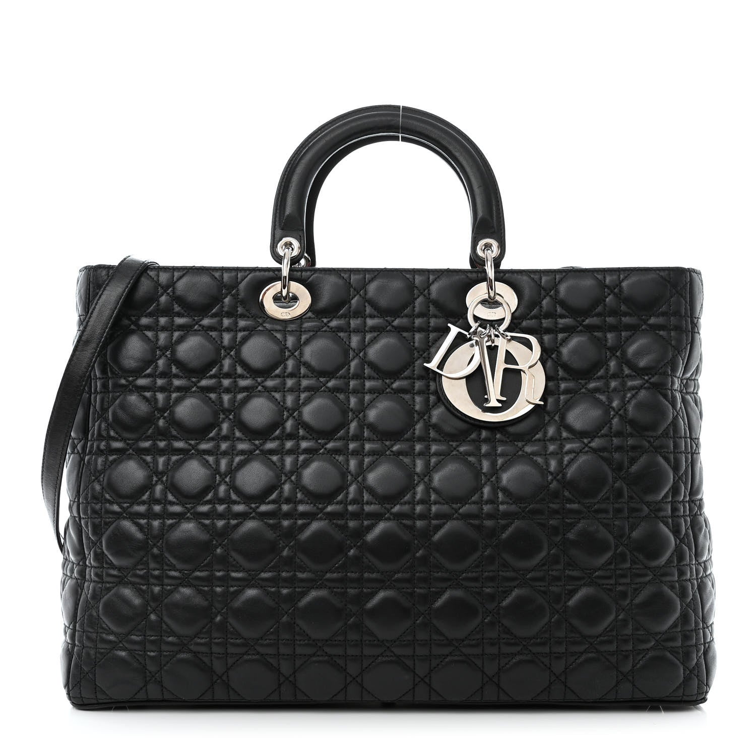 Christian Dior Lambskin Cannage XL Lady Dior Black 1 of 16