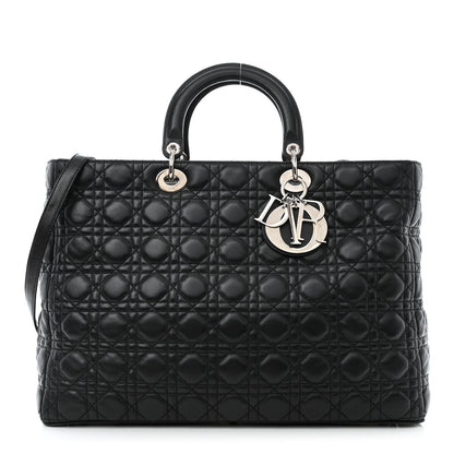 Christian Dior Lambskin Cannage XL Lady Dior Black 1 of 16