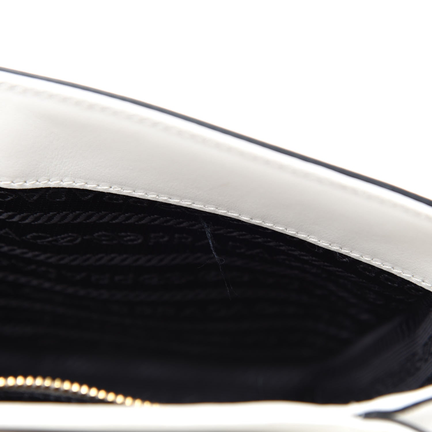 Prada Saffiano Lux Embleme Flap Shoulder Bag White 8 of 11