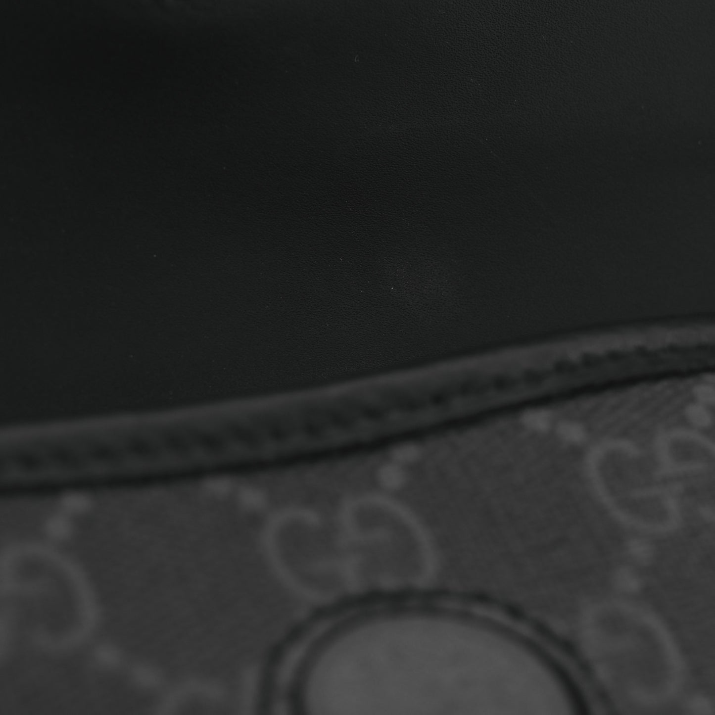 GG Supreme Monogram Web Slim Belt Bag Black Grey