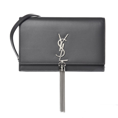 Saint Laurent Smooth Calfskin Classic Monogram Kate Tassel Chain Wallet Asphalt 1 of 7
