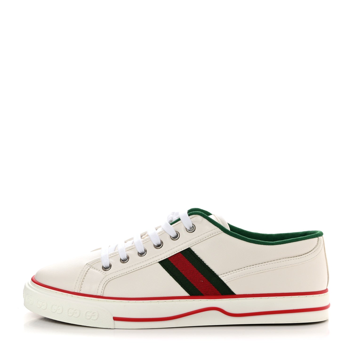 Gucci GG Monogram Web Mens 1977 Tennis Sneakers 9.5 Great White 1 of 8