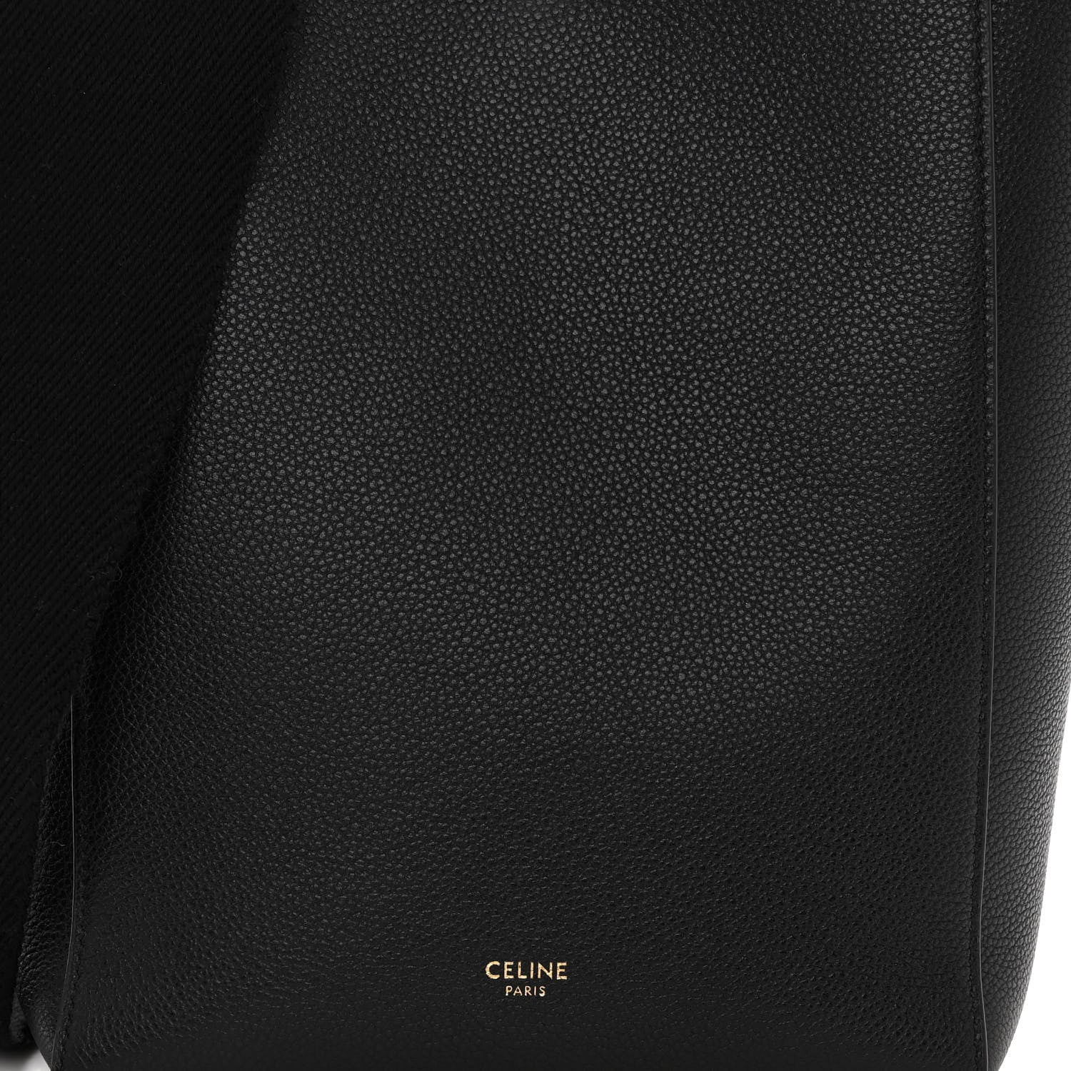 Celine Soft Grained Calfskin Small Sangle Bucket Bag Black 7 of 9