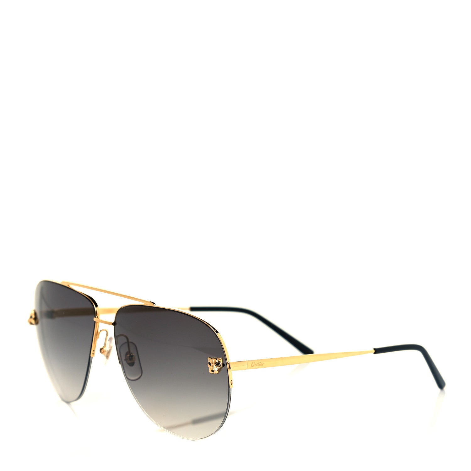 Cartier Panthere De Cartier Aviator Sunglasses Gold 3 of 7