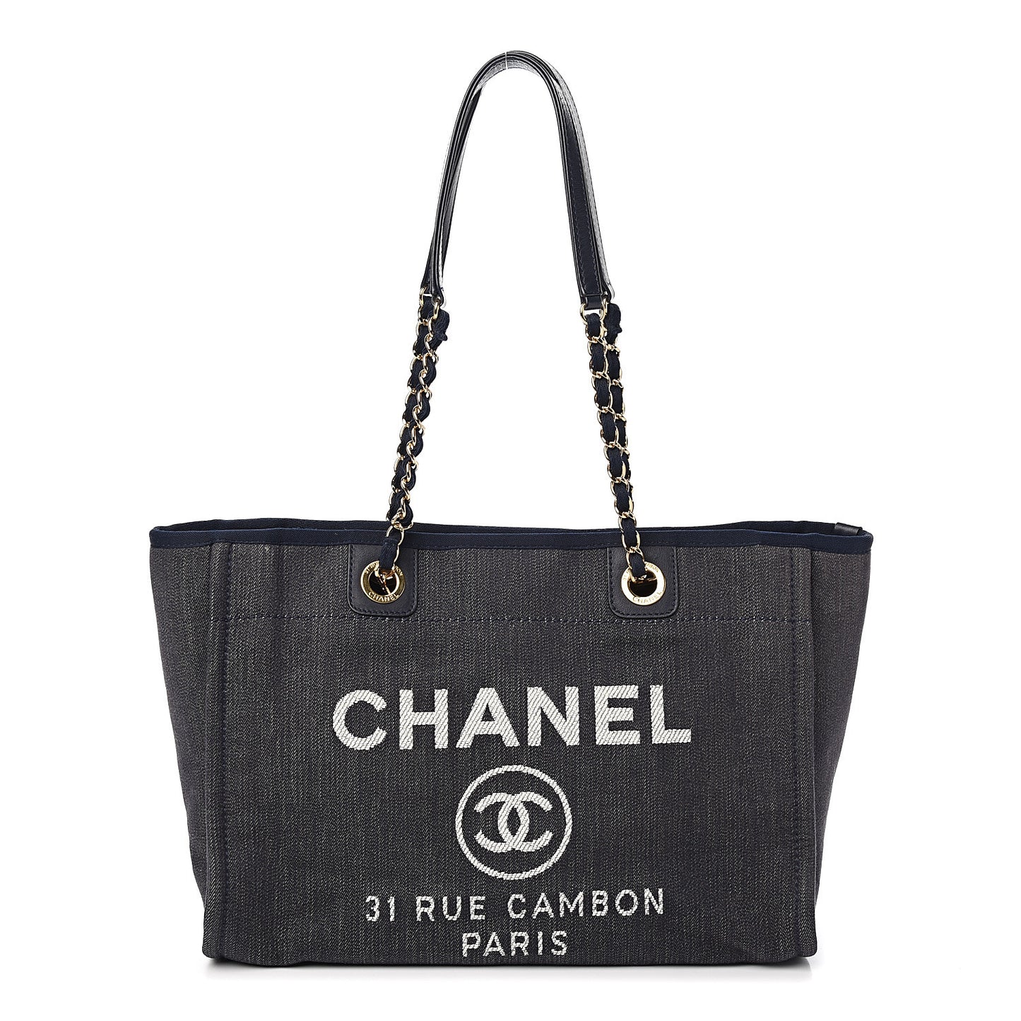 Denim Small Deauville Tote Dark Blue