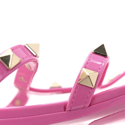 Valentino Garavani PVC Jelly Rockstud Caged Flat Thong Sandals 40 Dawn Pink 9 of 10