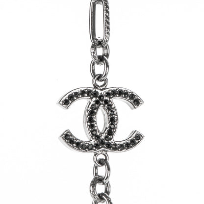 Chanel Ruthenium Crystal Ball CC Necklace Black 5 of 6