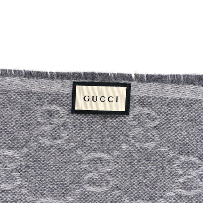 Gucci Wool Angora Monogram Web New Nikky Scarf Zinc Blue 3 of 4