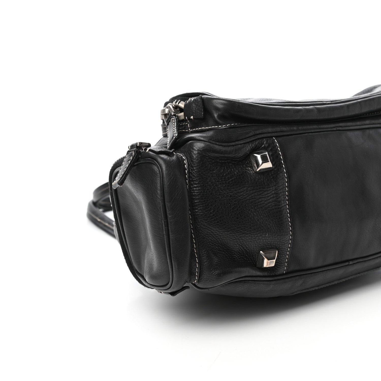 Prada Vitello Daino Satchel Black 9 of 10