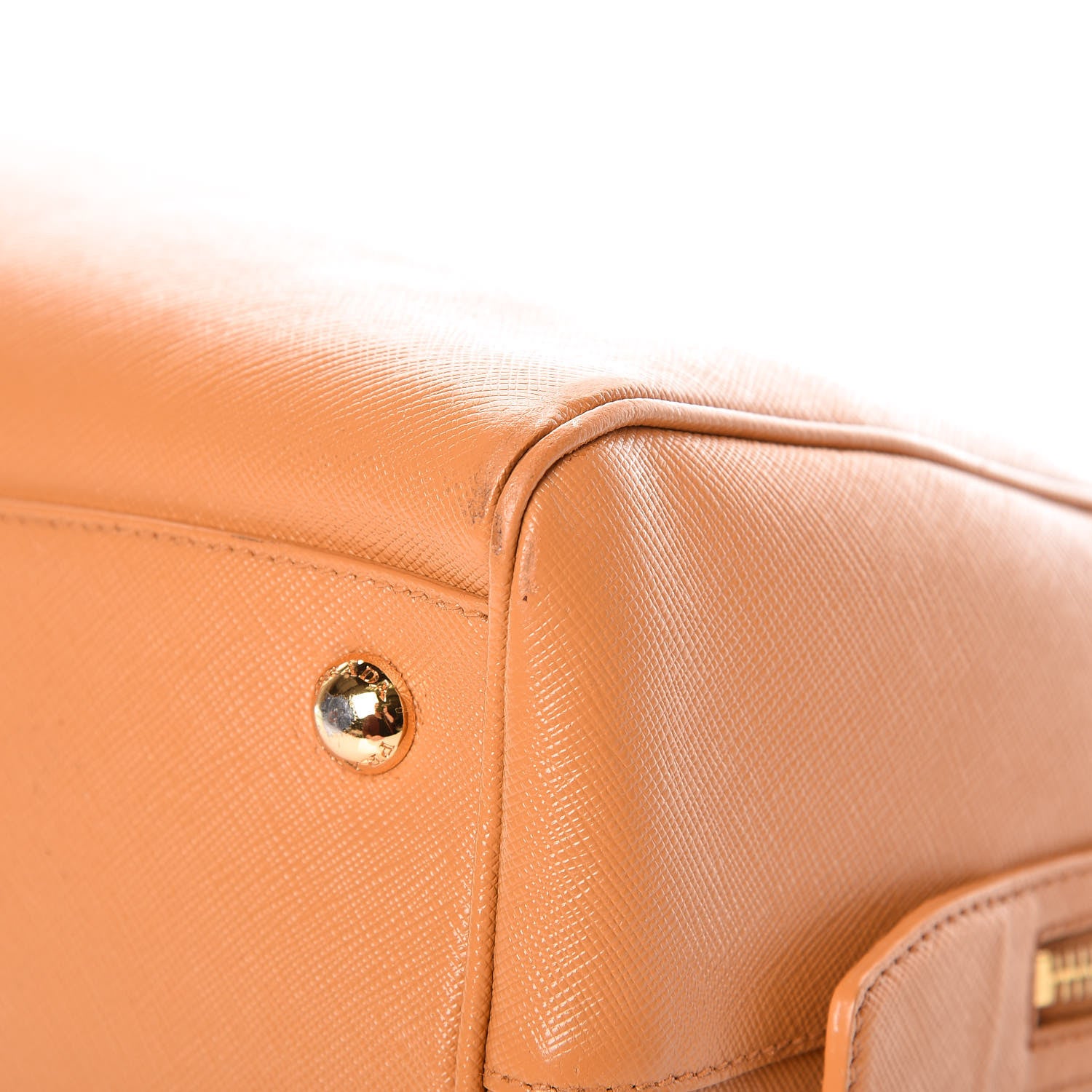 Prada Saffiano Lux Bowler Ocra 20 of 24