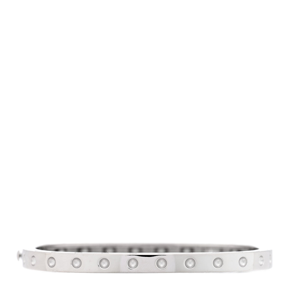 18K White Gold Diamond Pois Moi Single Row Bracelet