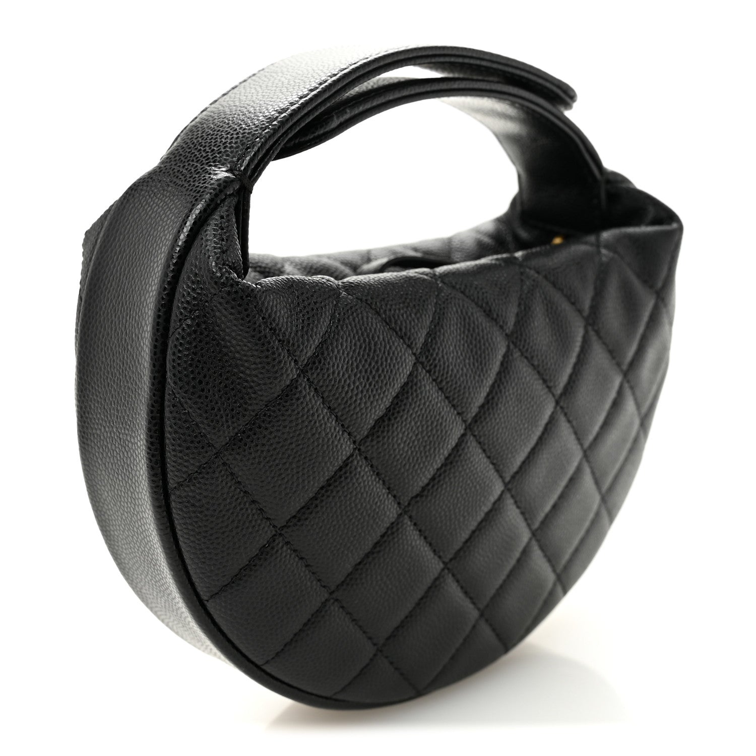 Chanel Caviar Quilted Polly Pocket Pouch Hobo Black 3 of 10
