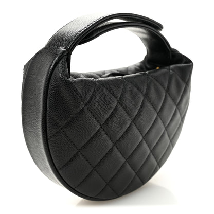 Chanel Caviar Quilted Polly Pocket Pouch Hobo Black 3 of 10