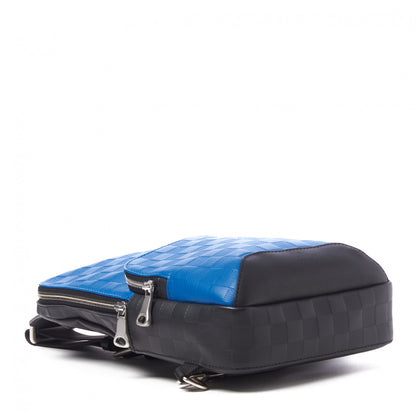 Louis Vuitton Damier Infini Avenue Sling Backpack Blue Black 3 of 8