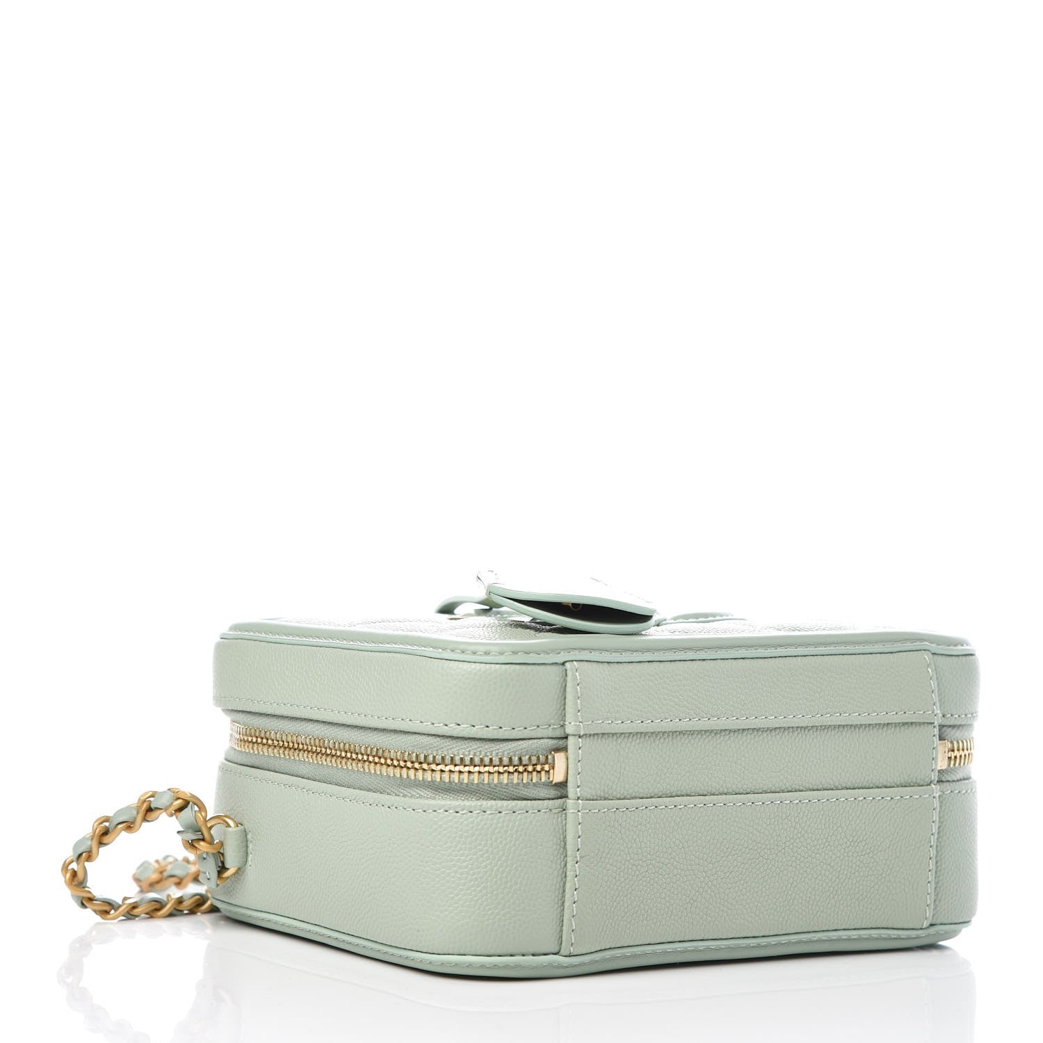 Chanel Caviar Quilted Small CC Filigree Vanity Case Mint 4 of 7