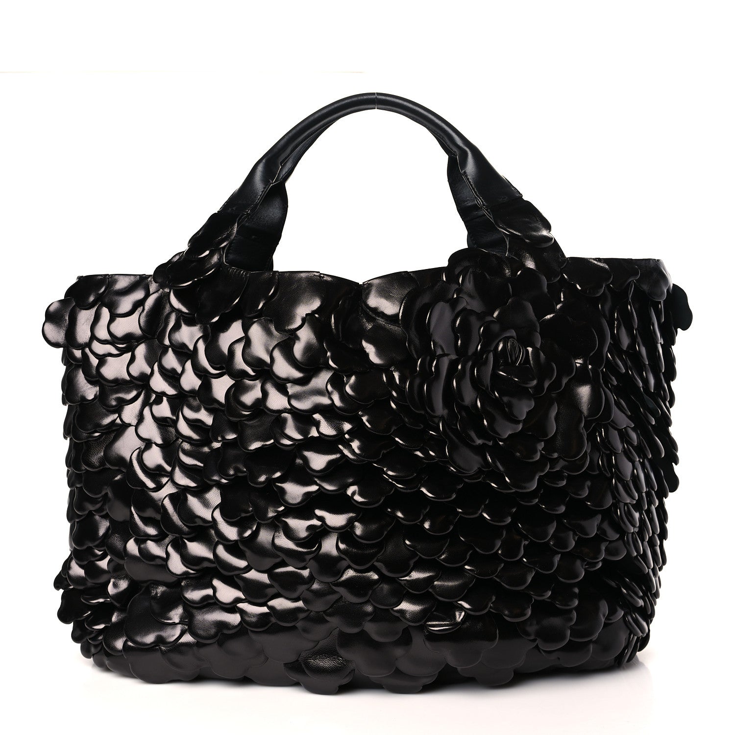 Valentino Garavani Nappa Atelier 03 Rose Edition Large Tote Bag Black 3 of 9